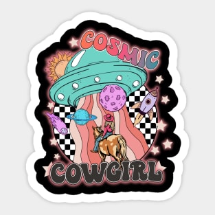 Cosmic Cowgirl Sticker